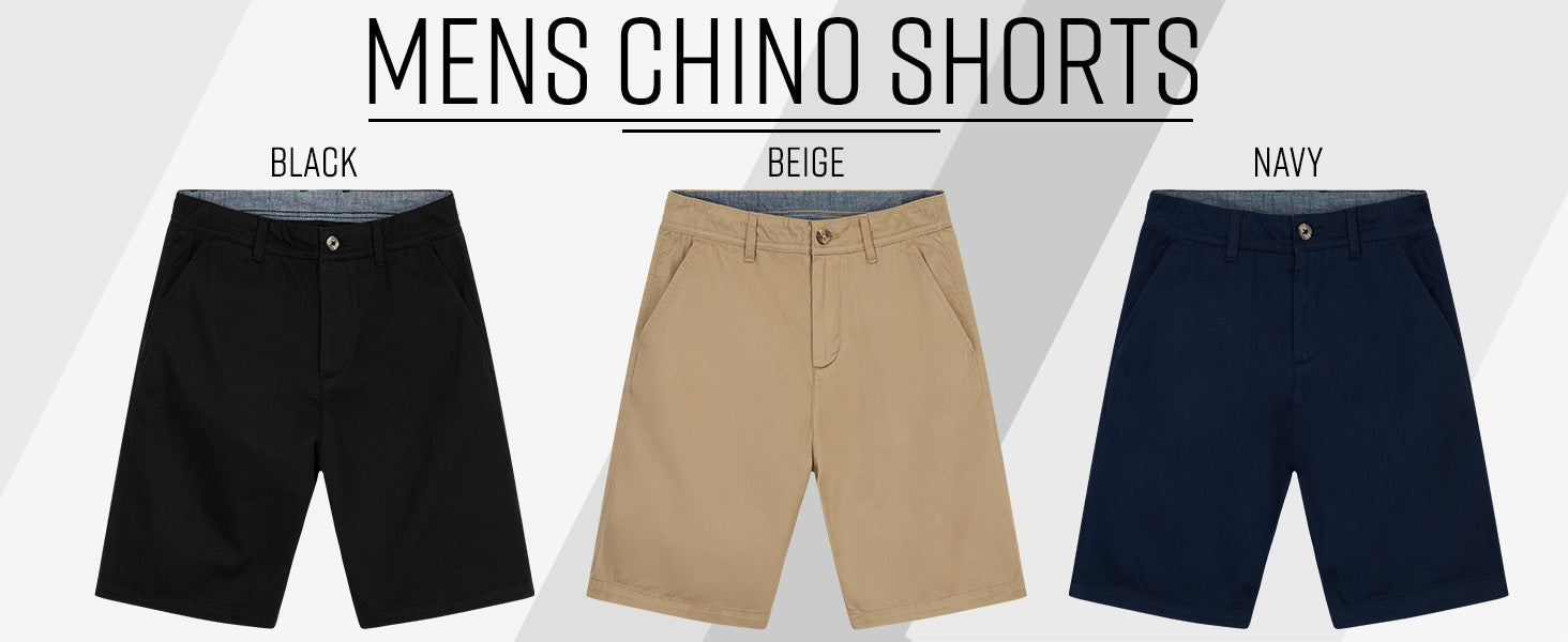 Mens Shorts with Pockets,  Cotton Chino Shorts for Men - Get Trend