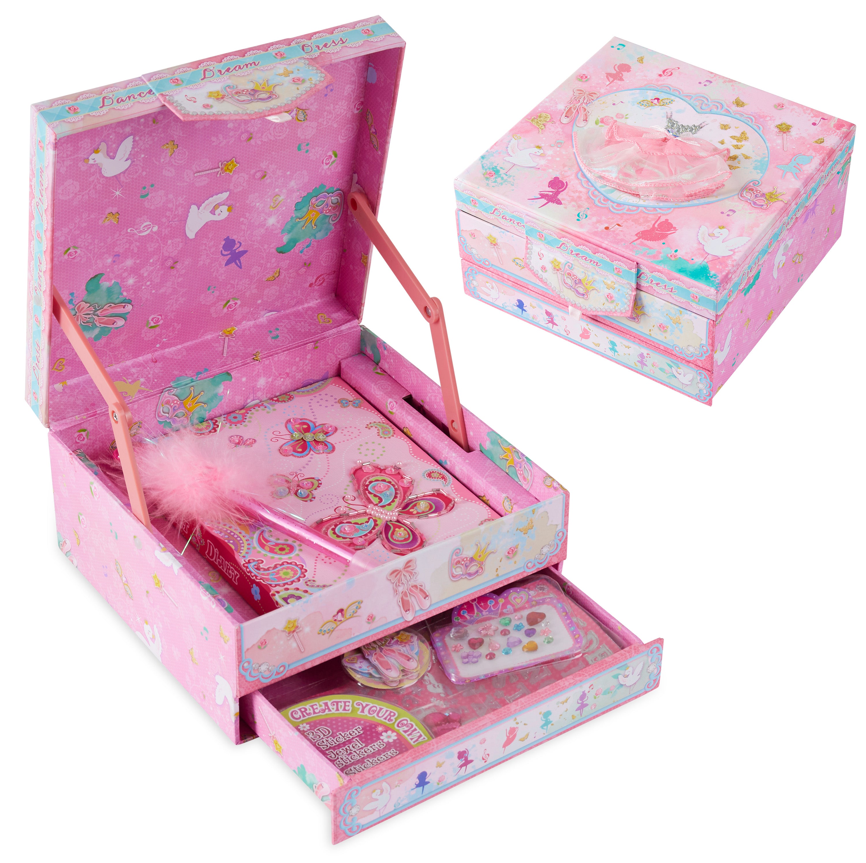 Diary for Girls, DIY Journal, Kids Scrapbook - Butterfly Box - Get Trend