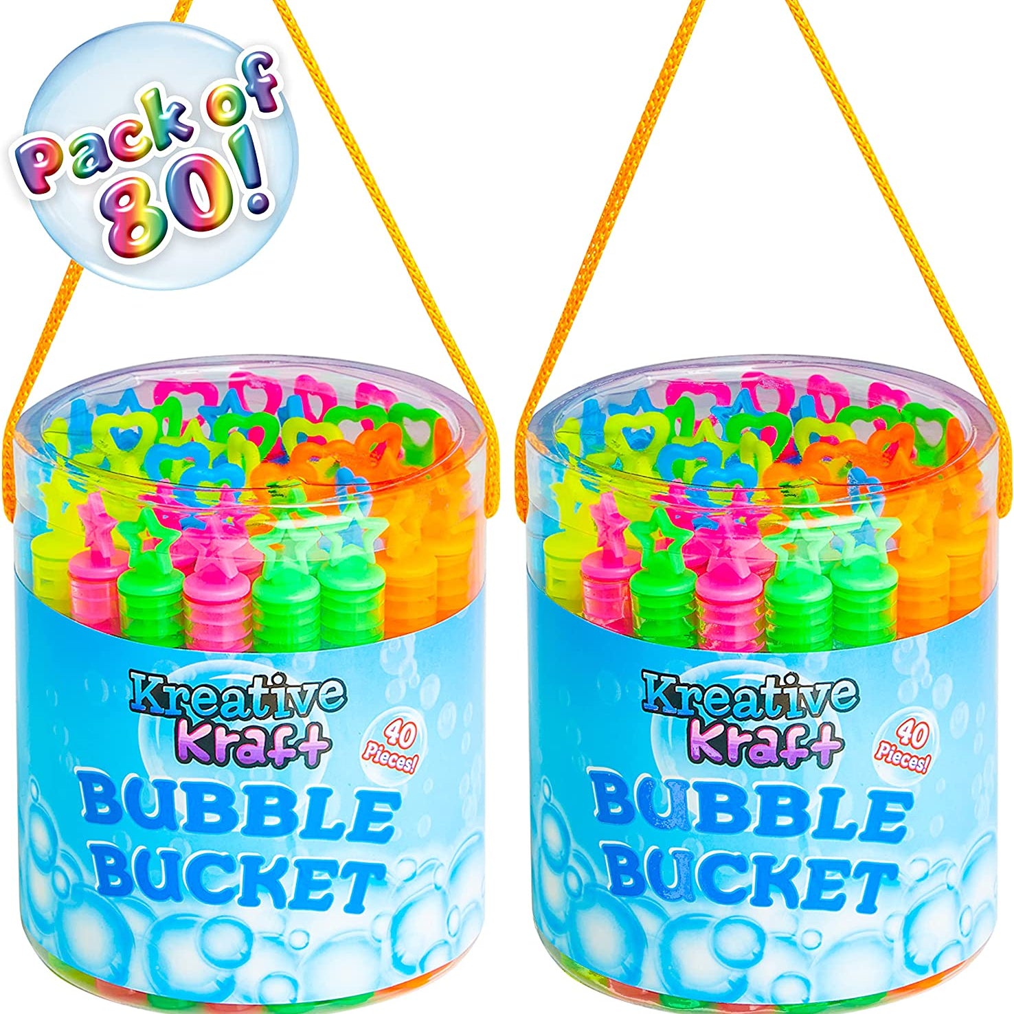 Kids Multipack Bubble Wands -80 Bubble Wands for Kids - Get Trend