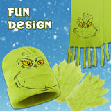 The Grinch Women's Winter Accessories Set, Hat Scarf Gloves - Gifts for Her