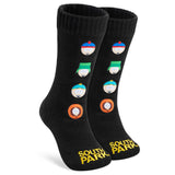 South Park Slipper Socks for Men, Fluffy Warm Sherpa Fleece Lined Non-Slip Bed Socks - Funny Gifts for Him