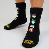 South Park Slipper Socks for Men, Fluffy Warm Sherpa Fleece Lined Non-Slip Bed Socks - Funny Gifts for Him