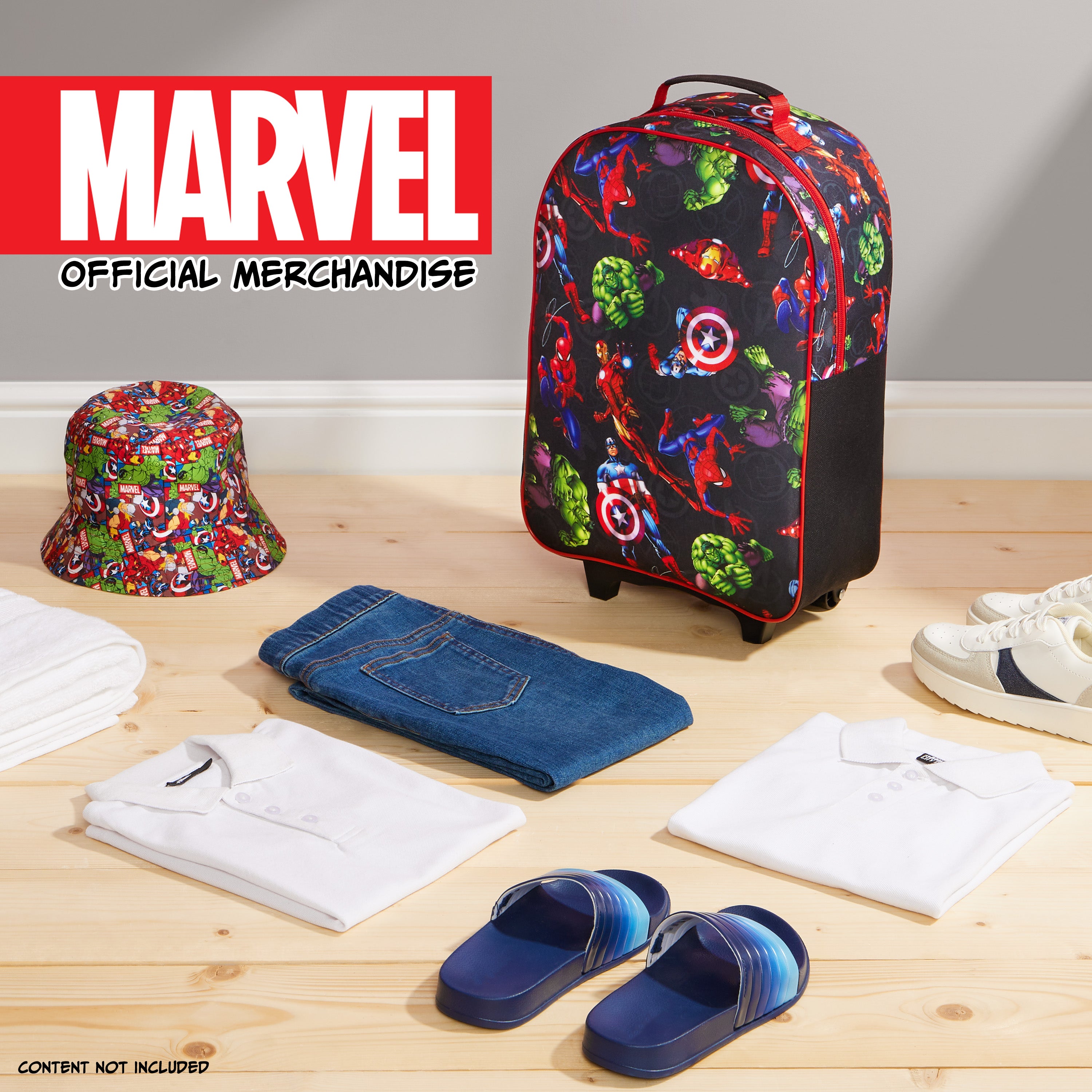 Marvel Suitcase for Boys Carry On Avengers Travel Bag with Wheels - Get Trend