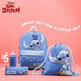 Disney Stitch School Bag Set, Backpack, Drawstring Bag, Pencil Case, Water Bottle ,Keyring