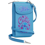 Disney Stitch Crossbody Bag for Girls Phone Bag with Card Slots Adjustable Strap - Blue - Get Trend