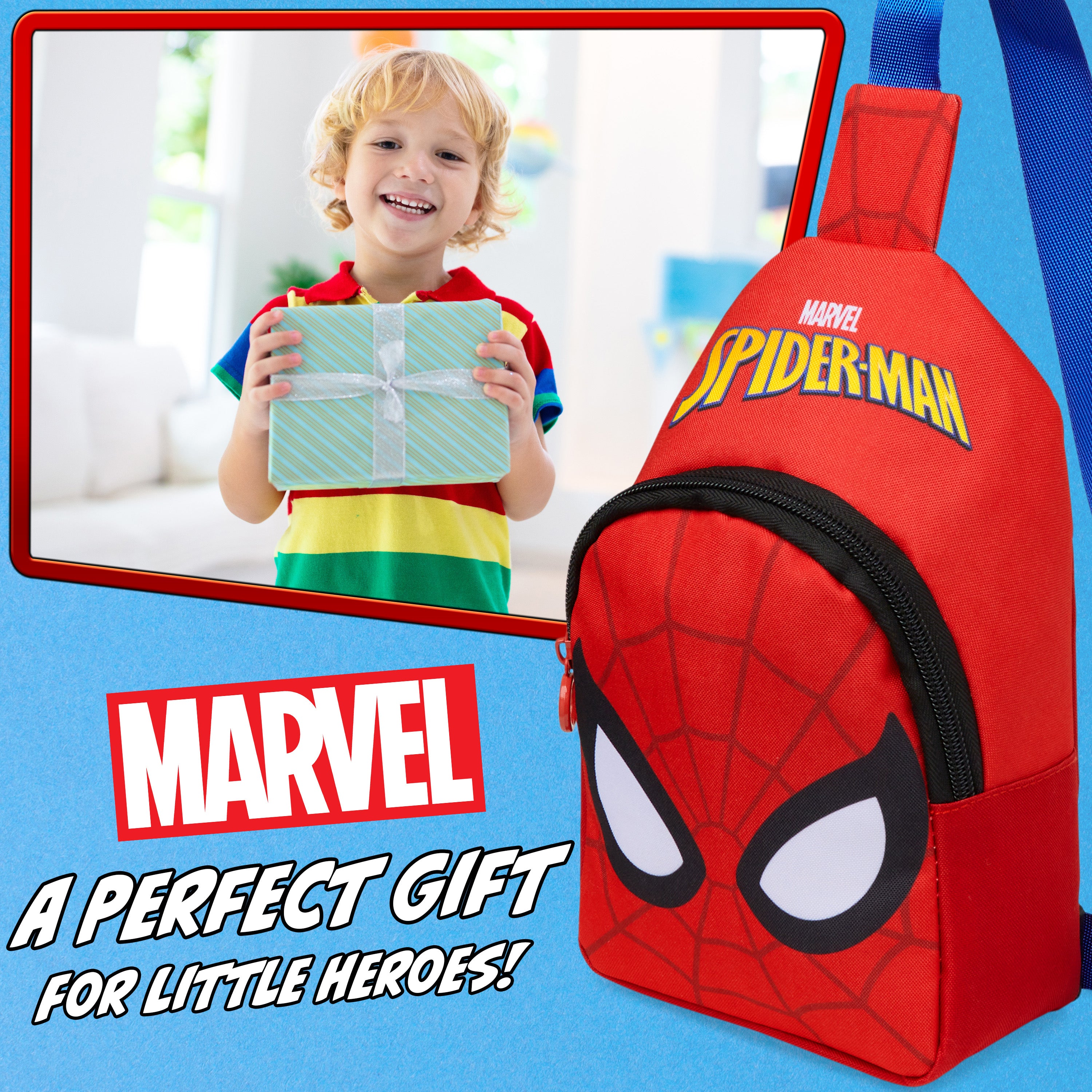 Marvel Spiderman Boys Crossbody Bag with Adjustable Strap - Get Trend