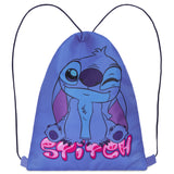 Disney Kids Drawstring Bags, 29 x 38cm Swimming Bag with Airflow Vent - Stitch - Get Trend