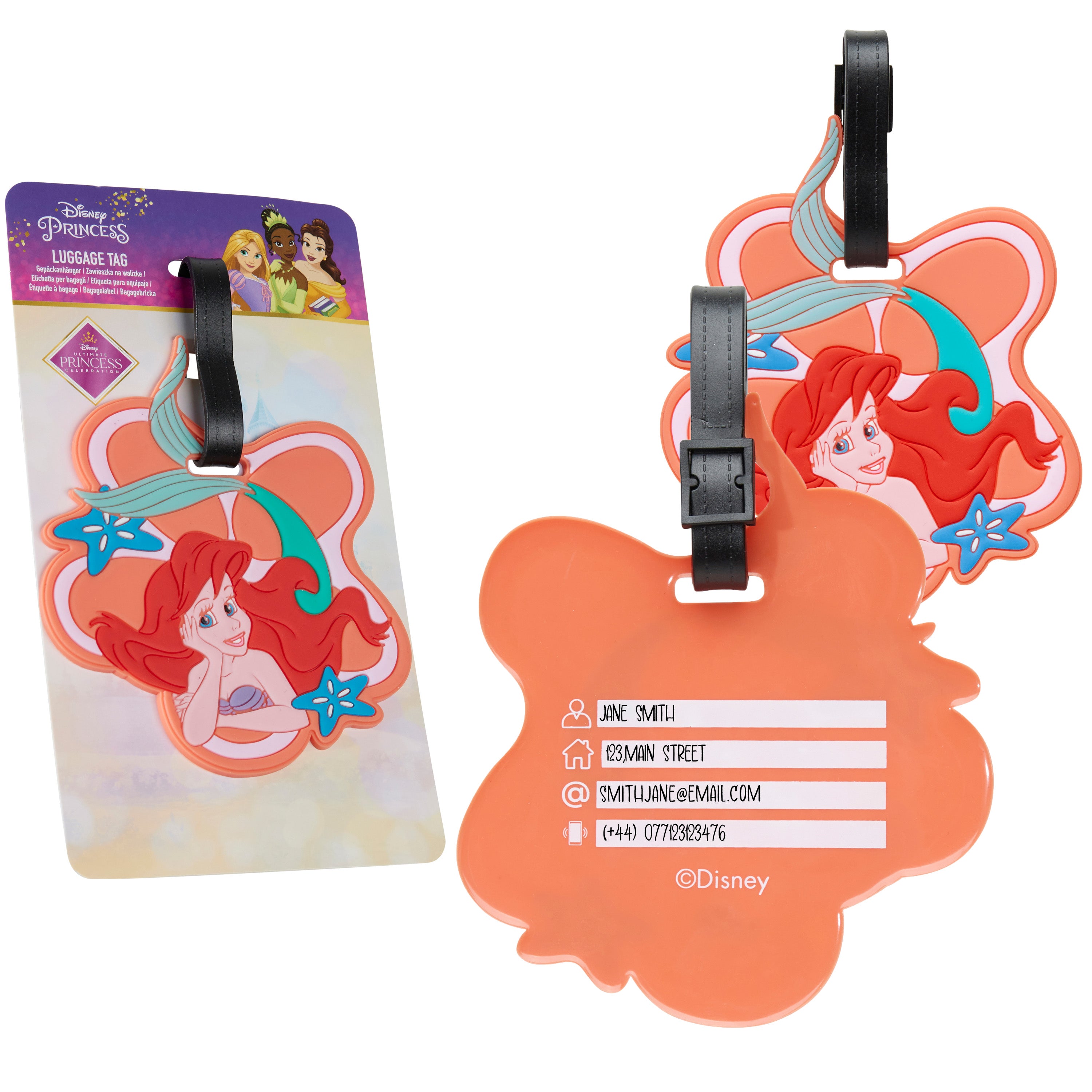 Disney Luggage Tags for Suitcase, Baggage Identification for Travel - ARIEL - Get Trend