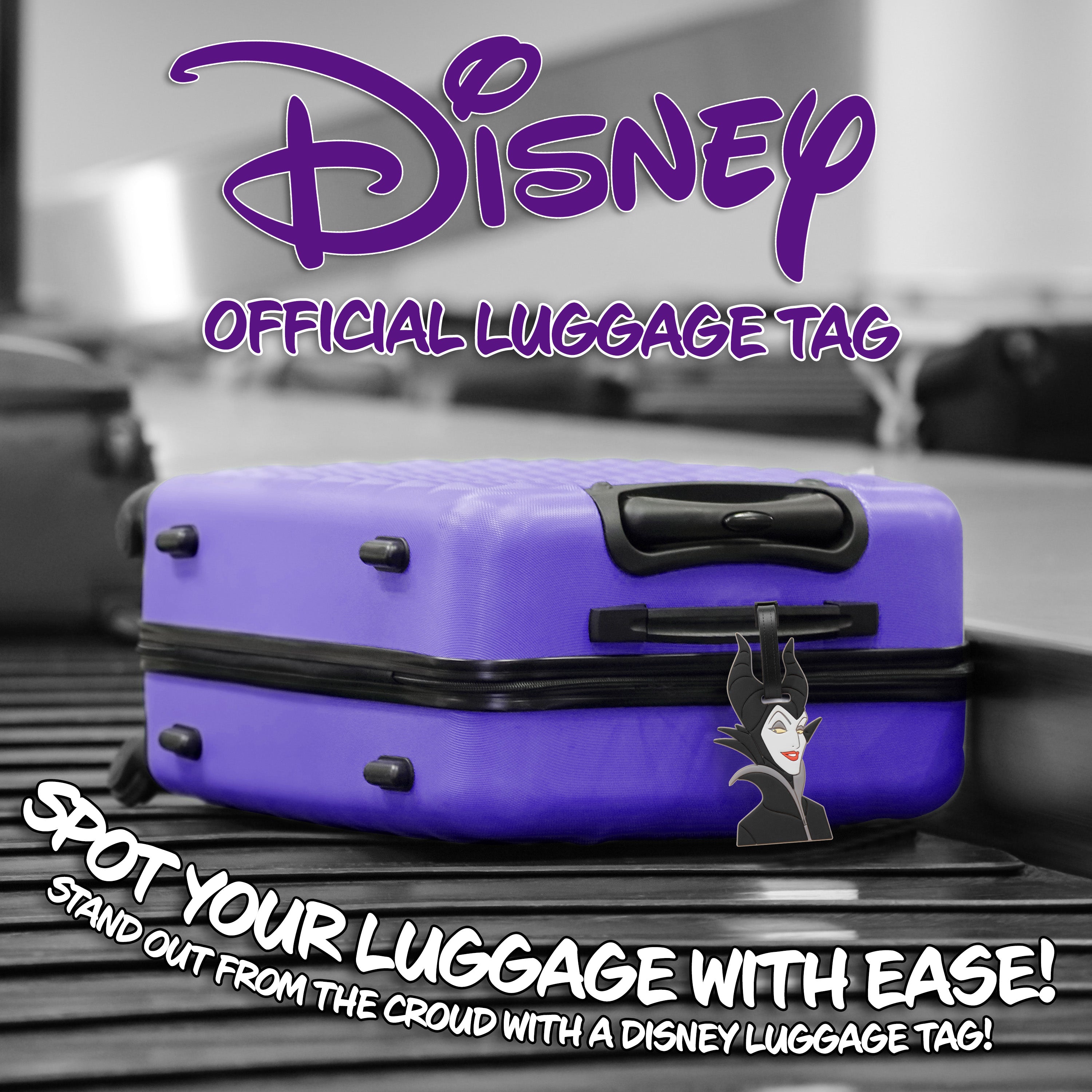 Disney Luggage Tags for Suitcase, Baggage Identification for Travel - MALEFICENT - Get Trend