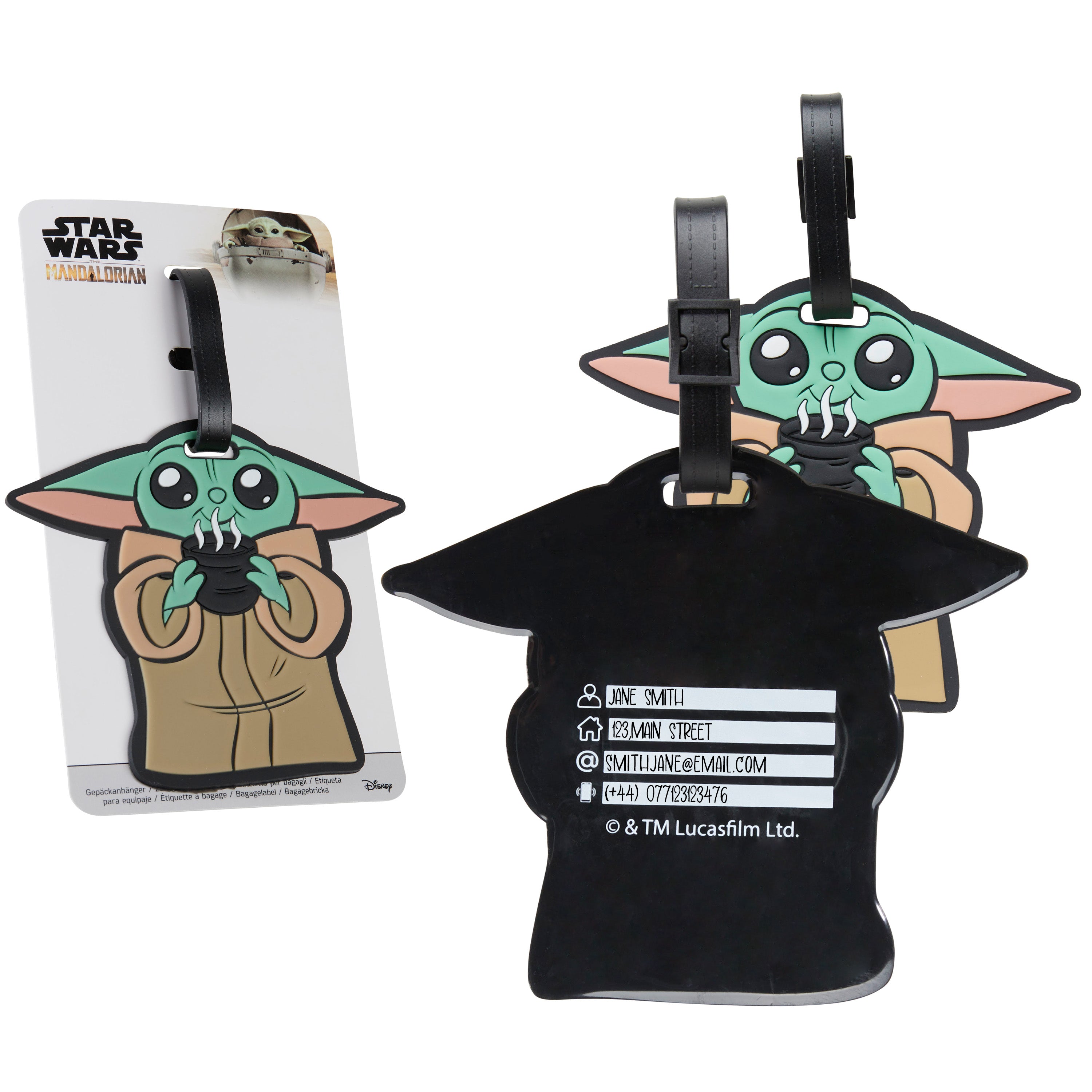 Disney Luggage Tags for Suitcase, Baggage Identification for Travel - BABY YODA - Get Trend