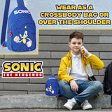 SONIC THE HEDGEHOG Boys Crossbody Bag with Zipped Compartment & Adjustable Strap