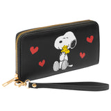 Peanuts Snoopy Women's Zip Around Purse, Card Slots Coin Pocket - Gifts for Her