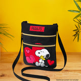 Peanuts Snoopy Crossbody Bag for Girls - Adjustable Strap 2 Pockets - Gifts for Girls