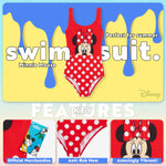 Disney Swimming Costume, Girls One Piece Swimsuit - Minnie Mouse - Get Trend