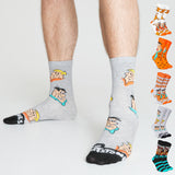 The Flintstones Mens Socks - Pack of 5 Crew Socks for Men - Get Trend