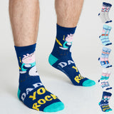 Peppa Pig Mens Socks - Daddy Pig Pack of 5 Crew Socks for Men - Get Trend