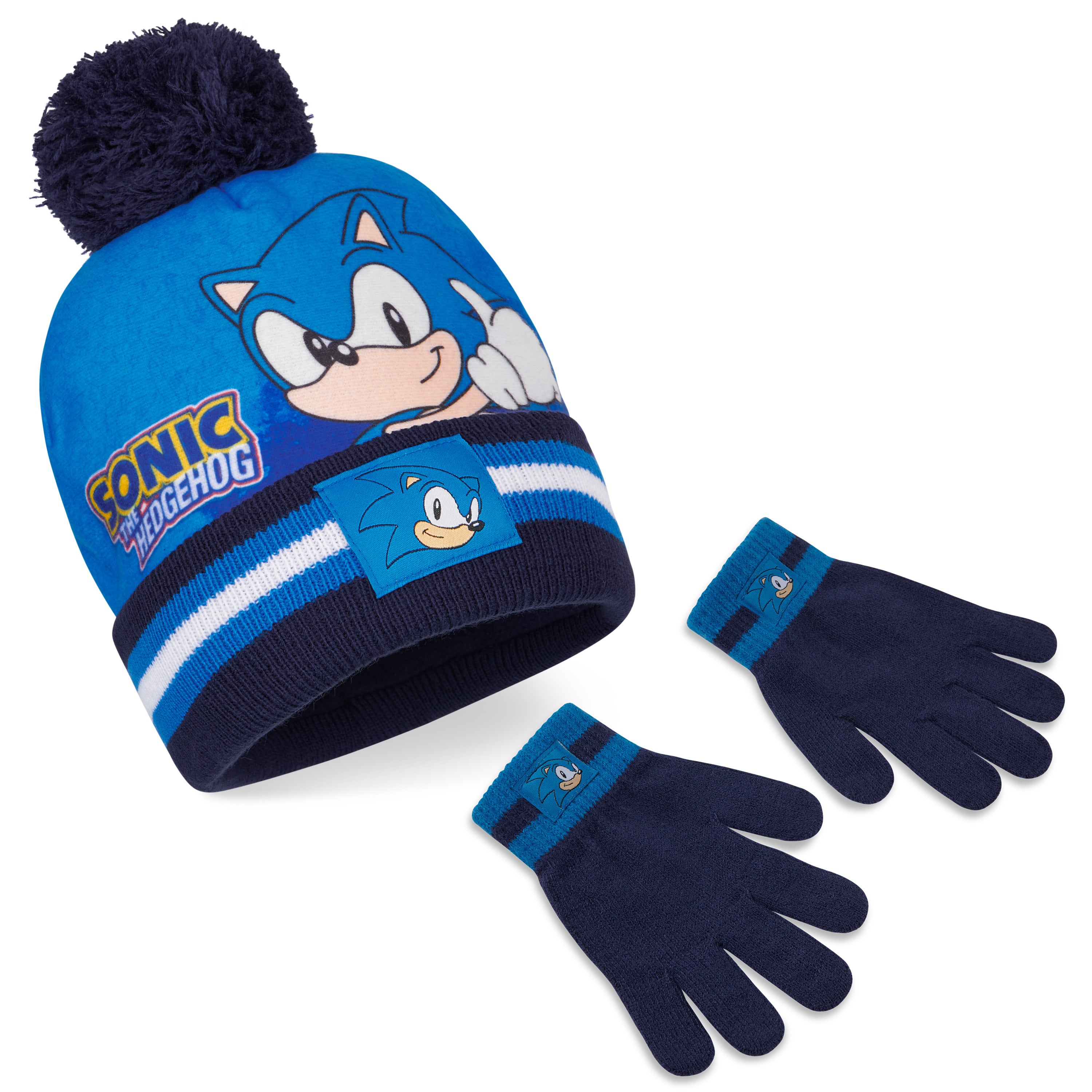 Sonic The Hedgehog Beanie Hat and Gloves Set for Boys - Get Trend