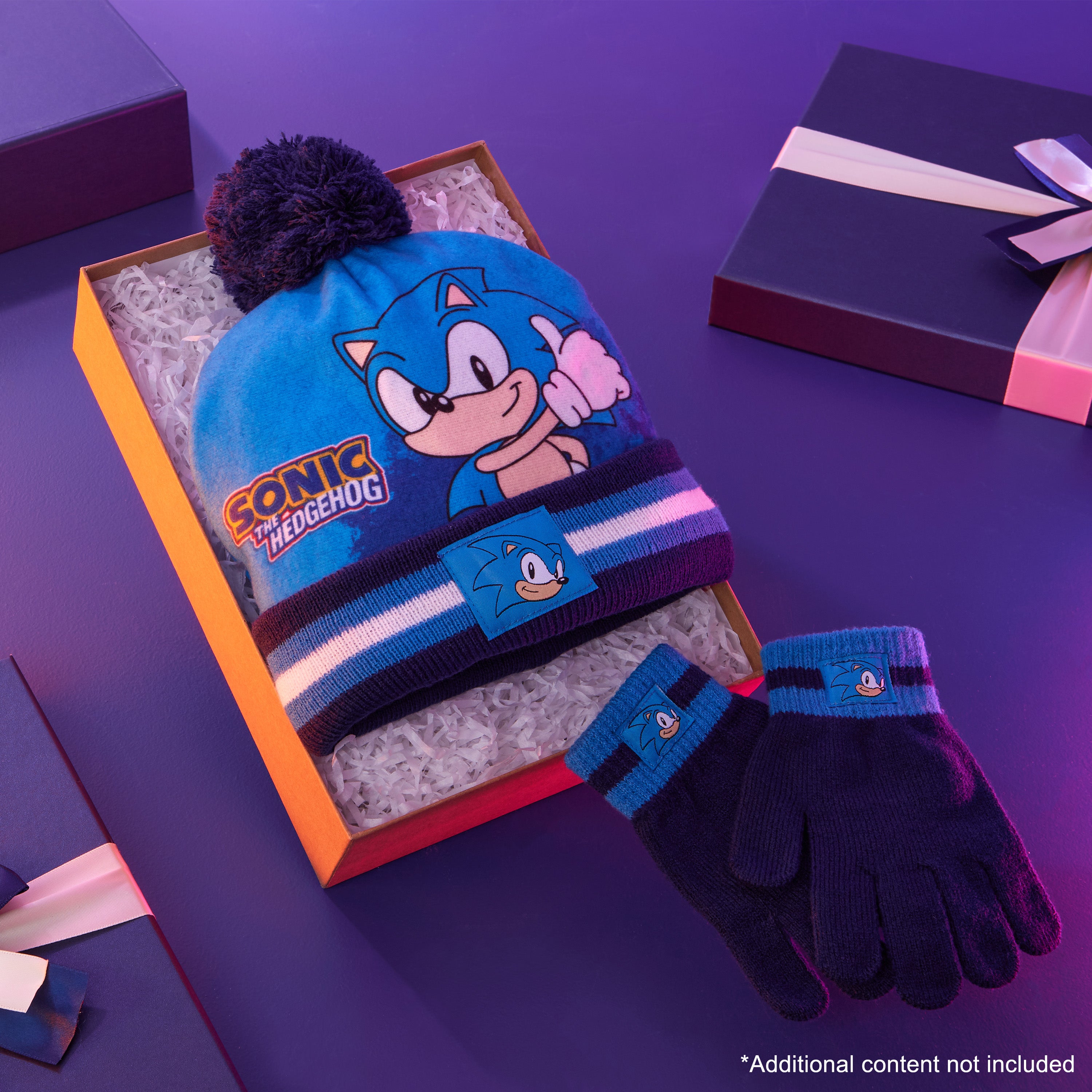 Sonic The Hedgehog Beanie Hat and Gloves Set for Boys - Get Trend