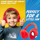 Marvel Spiderman Boys Fluffy Earmuffs, Winter Ear Warmers - Gifts for Boys