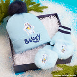 Bluey Girls Winter Accessories Set, Beanie Hat and Gloves - Gifts for Girls