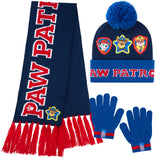 Paw Patrol Boys Winter Accessories Set, Beanie Scarf Gloves - Gifts for Boys