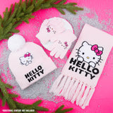 Hello Kitty Girls Winter Accessories Set, Hat Scarf and Gloves - Gifts for Girls