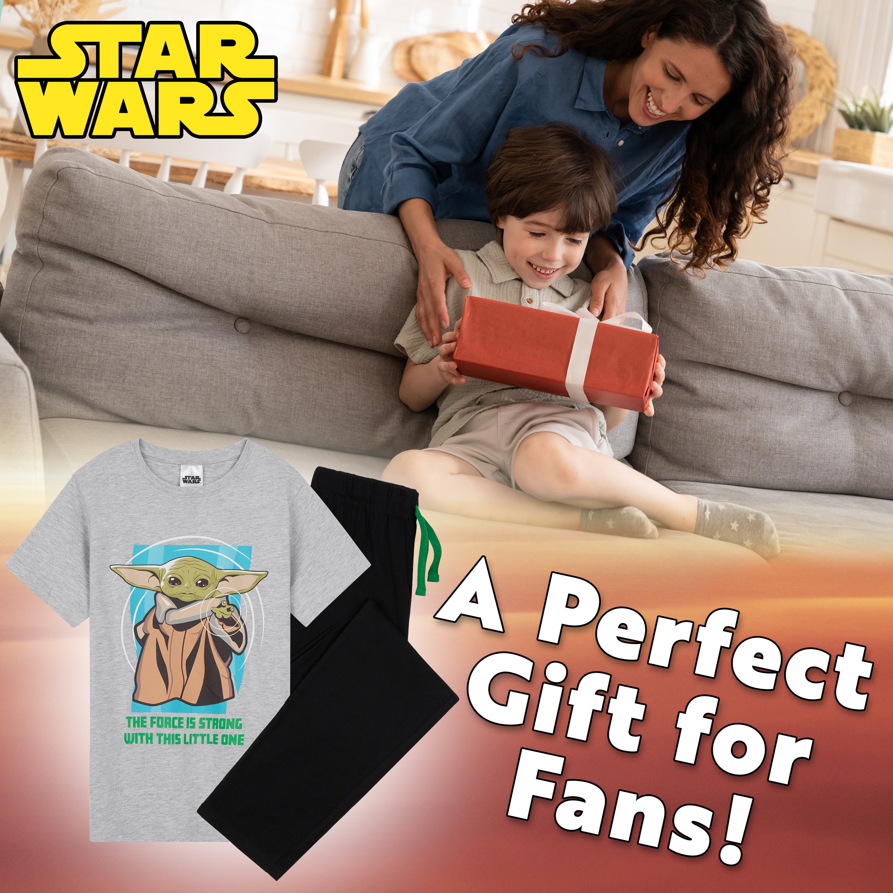 Disney The Mandalorian Boys Pyjamas, Baby Yoda Pyjama Set for Boys - Get Trend