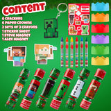 Minecraft Christmas Crackers Pack of 6 Mini Creeper Crackers for Kids - Get Trend