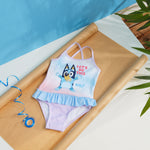 Bluey Girls Swimming Costume Short Sleeve Childrens Swimwear - Get Trend