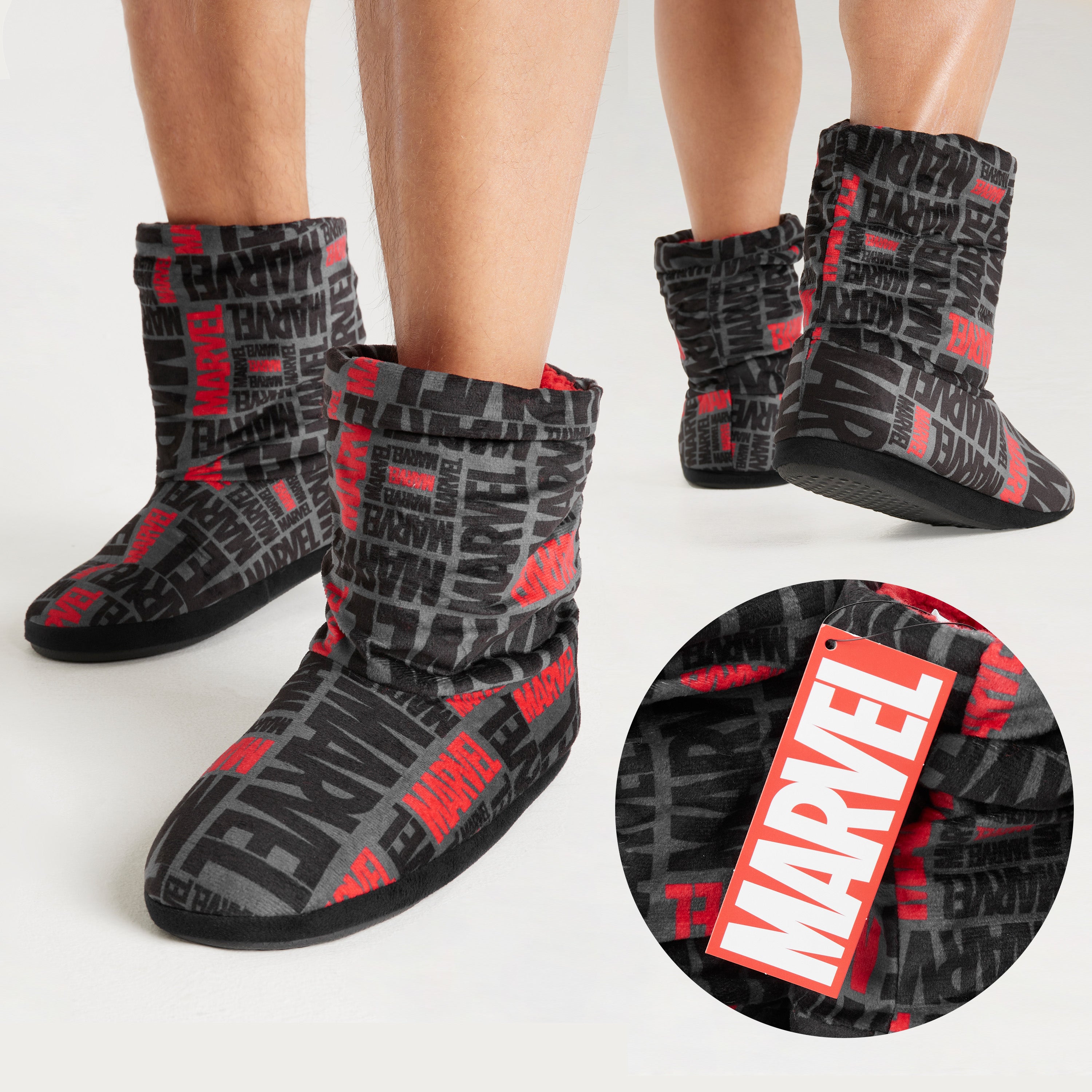 Marvel Men's Slippers Plush Indoor House Shoes - Get Trend