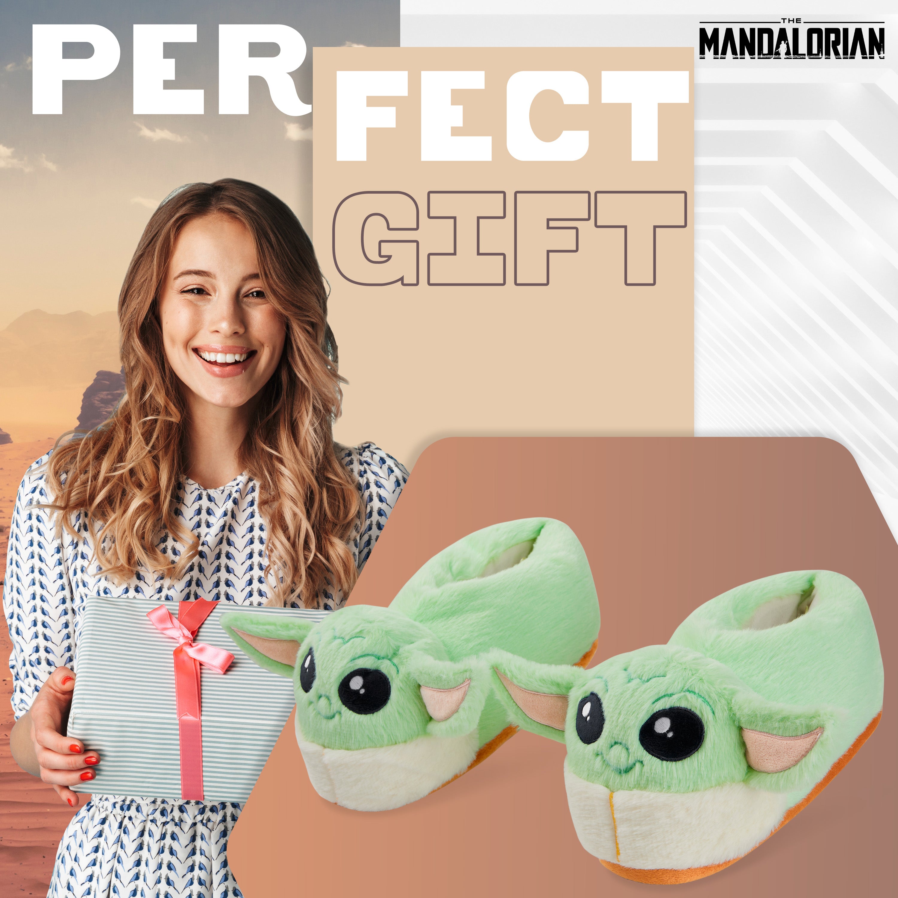 Disney Slippers for Women, Baby Yoda Ladies Slippers - Get Trend