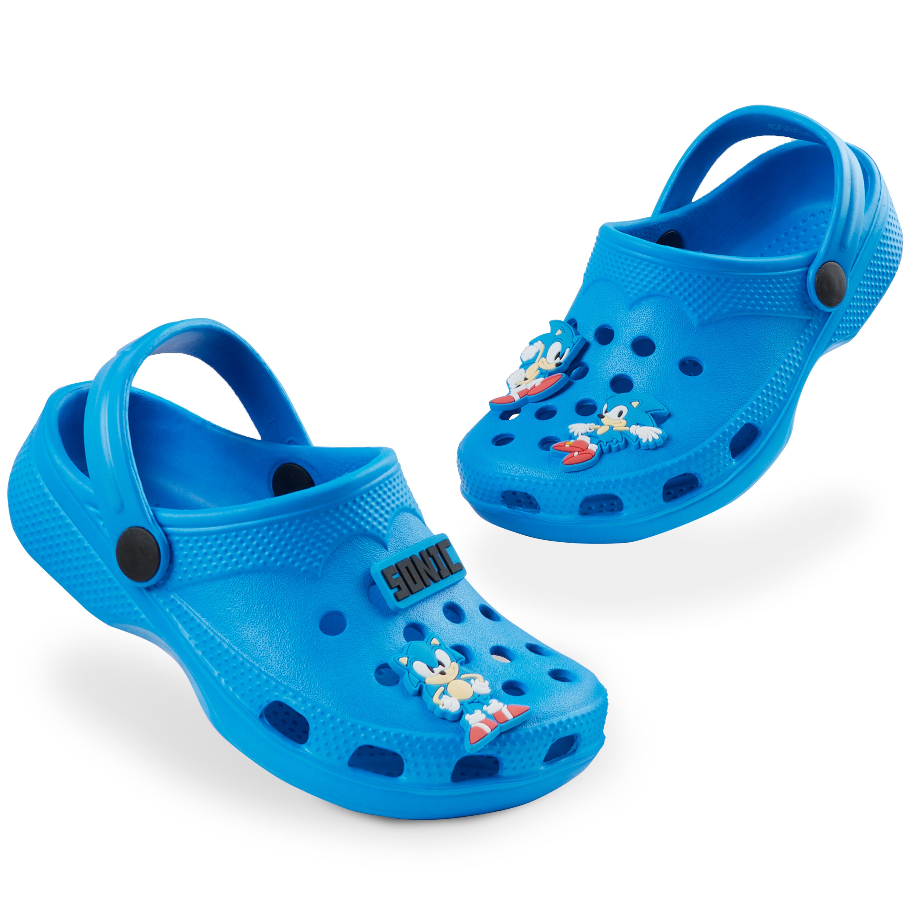 Sonic The Hedgehog Boys Clogs with Removable Rubber Charms - Get Trend