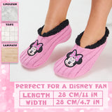 Disney Womens Ballerina Slippers with Sherpa Lining, Knitted Non-Slip House Shoes