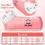 Hello Kitty Womens 3D Slippers, Cosy Indoor House Shoes Non Slip Loungewear - Gifts for Her