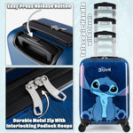 Disney Stitch Carry On Suitcase for Kids, Cabin Bag with Wheels for Kids - Get Trend