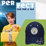 Manchester City F.C. Boys Baseball Cap Adjustable Strap Sun Hat Kids Teenagers Navy