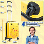 Pokemon Kids Suitcase with Wheels  Carry On Travel Bag with Handle - Get Trend