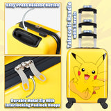 Pokemon Kids Suitcase with Wheels  Carry On Travel Bag with Handle - Get Trend