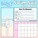 Bluey Girls Swimming Costume, Long Sleeve Swimwear - Get Trend