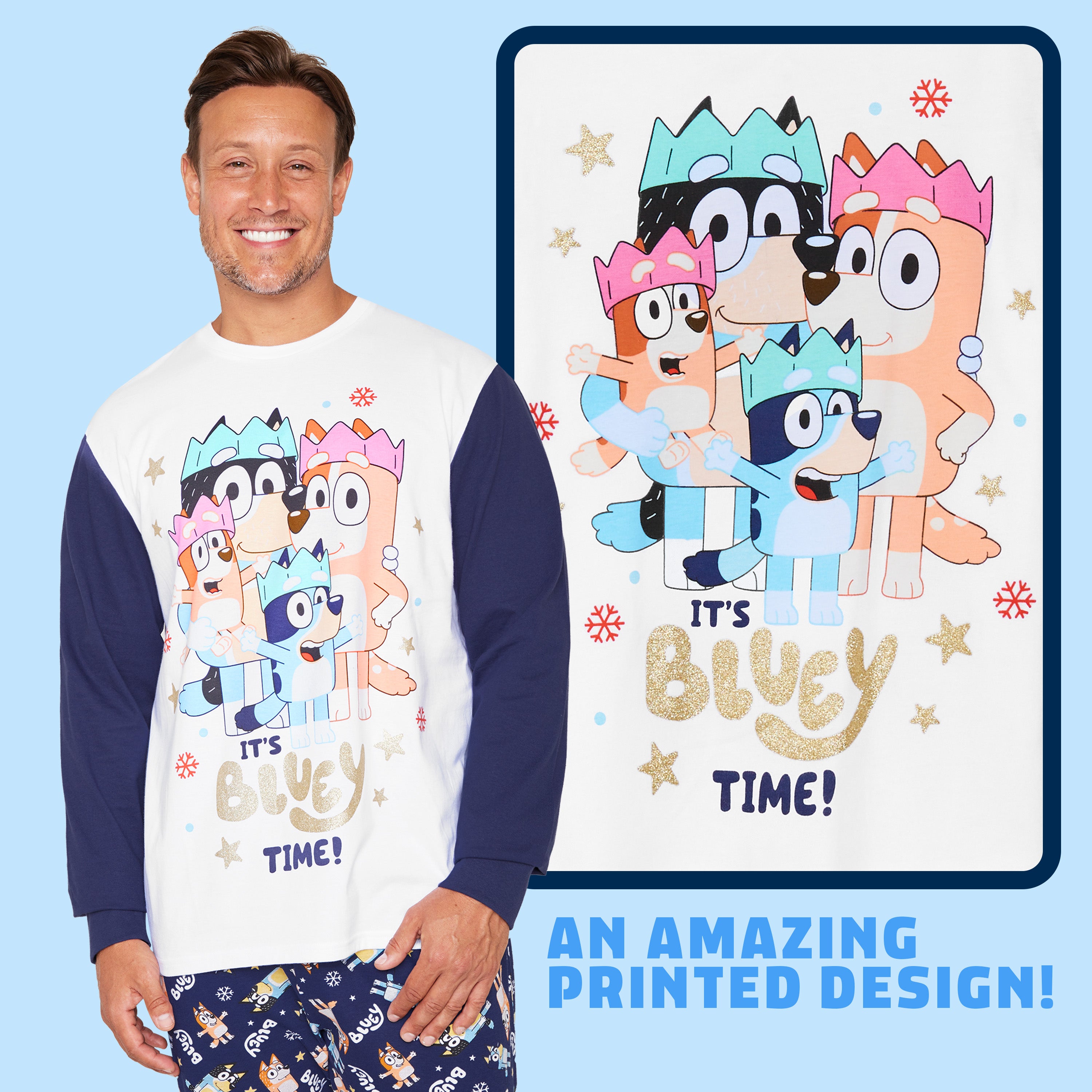 Bluey Christmas Matching Family Pyjamas - Xmas Matching Js for Men - Get Trend