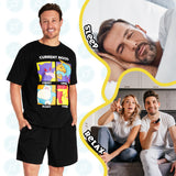 Pokemon Mens Pyjamas Set Summer Nightwear Shorts &T-Shirt Pyjamas for Men - Get Trend