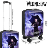 Wednesday Kids Suitcase with Wheels - Carry On Travel Bag with Handle - Get Trend