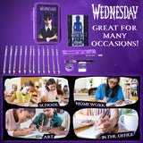 Wednesday Pencil Case with Stationery for Girls - Get Trend