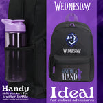 Wednesday School Backpack for Kids and Teenagers - Black/Blue - Get Trend