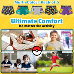 Pokemon Underwear for Boys and Teenagers - Pack of 5 - Get Trend