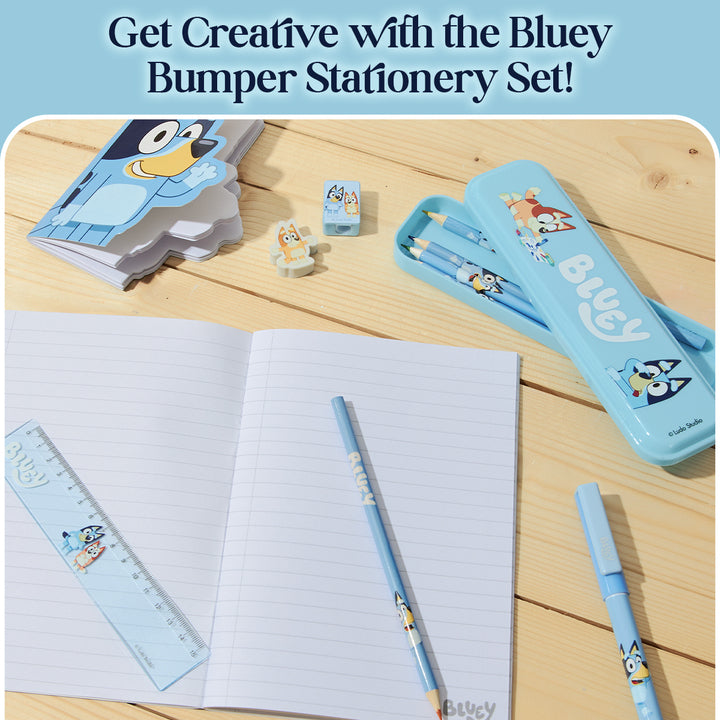 Bluey Stationery Set for Kids Notebook & Colouring Pencils Set - Get Trend