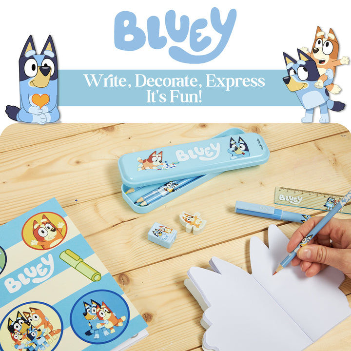 Bluey Stationery Set for Kids Notebook & Colouring Pencils Set - Get Trend