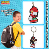 Sonic The Hedgehog Keyrings for Kids, Rubber Keyrings  - 4 Pack Mini Figures - Get Trend