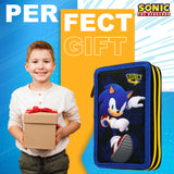 Sonic The Hedgehog Pencil Case with Stationery Included - Get Trend