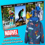 Marvel Boys Waterproof Jacket, Fleece Lining Raincoat for Boys - Get Trend